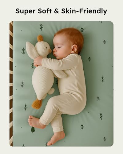 FILLEEP 2-Pack Fitted Crib Sheets - Soft Breathable Hedgehog Print
