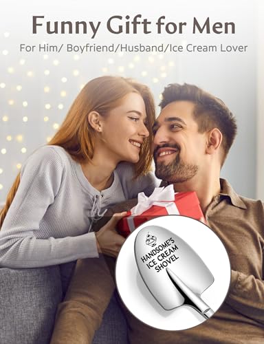 Ice Cream Spoon Gift for Men - Handsome's Ice Cream Shovel - Funny Secret Santa Present for Boyfriend Him
