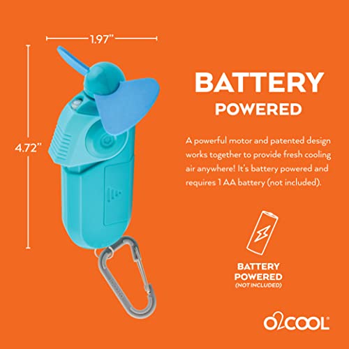 O2COOL Portable Misting Fan - Compact Battery-Powered Cooling