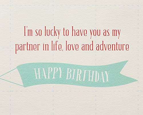 Papyrus Birthday Card for Husband - Partner in Life Design, 5 x 7 Inches