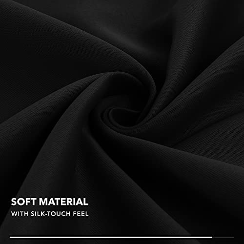 Deconovo Blackout Curtain Panel 100x84 Inch - Black Privacy Drape