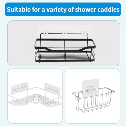 18-Pack Adhesive Shower Caddy Replacement Strips - No-Drill Mounts