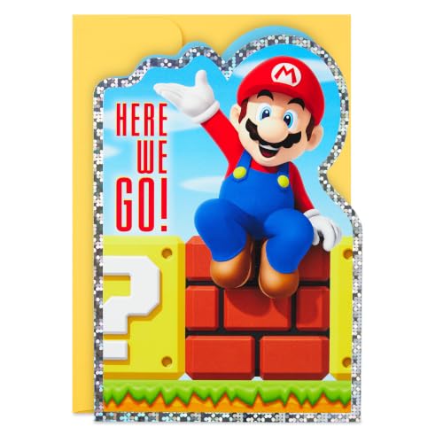 Hallmark Nintendo Super Mario Birthday Card - Holographic Gaming Card
