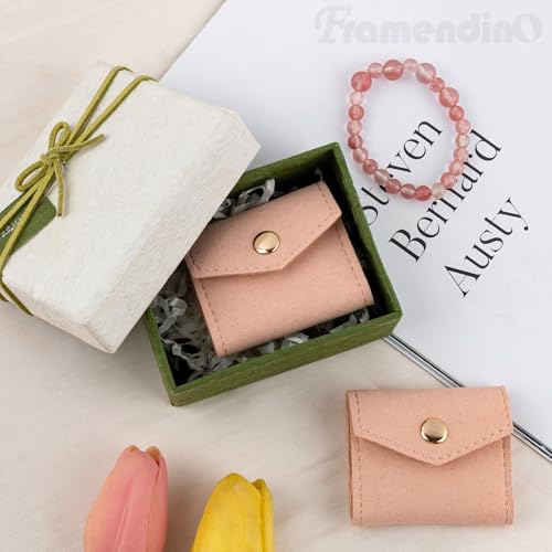 Framendino 2 Pack Small Velvet Jewelry Pouches for Travel