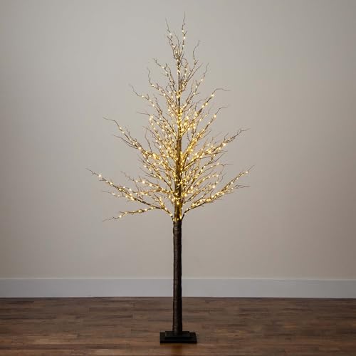 Nearly Natural 6ft. Pre-Lit Artificial Twig Tree with 480 Warm White LED Lights