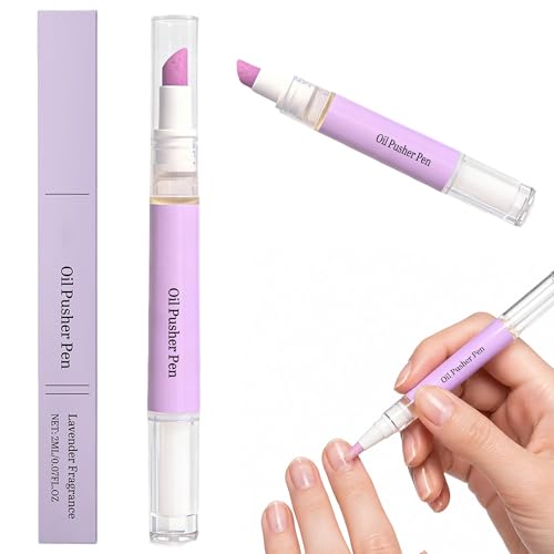 2-in-1 Cuticle Oil Pusher Pen for Nail Care and Grooming Treatment