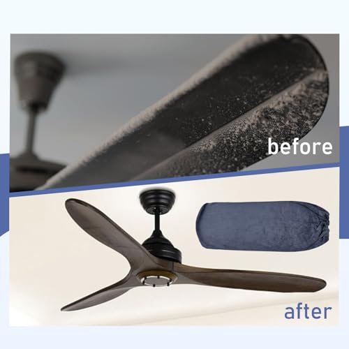 Hlimior Ceiling Fan Duster Kit - 4-Piece Microfibre Cleaner Set, Grey