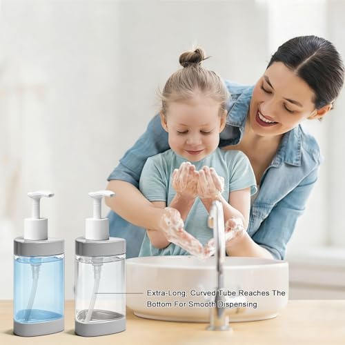 HarJue Triangle Hand Soap Dispenser 2 Pack - 13.5 oz Gray