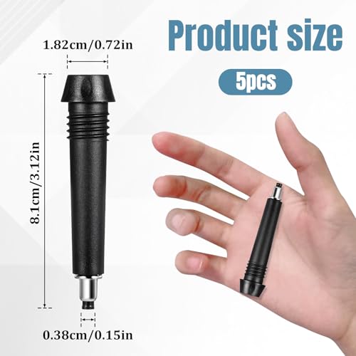 5 Pack Trekking Pole Carbide Tips Universal Hiking Rod End Tip Replacement Walking Sticks Tip Protectors Carbide Poles Tips for Outdoor Climbing Snow Mud