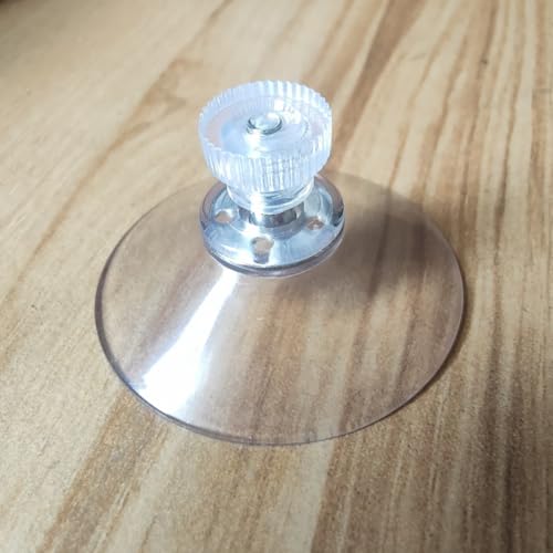 40mm Screw Suction Cups for Glass - Clear PVC Sucker Pads with M5 Nut (8 Pack)