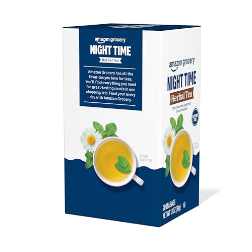 Caffeine-Free Night Time Herbal Tea - 20 Bags, Chamomile & Mint