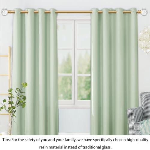 KAMANINA Gold Curtain Rod Finials - 2 Pcs Decorative Ends for 1 or 7/8 Inch Rods