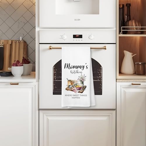 Mommy Kitchen Towel - Decorative 16x24 Inch Hand Towel for Mother's Day