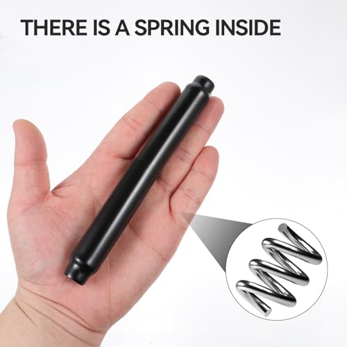 Adjustable Toilet Paper Holder Spring Rod - Black Stainless Steel Replacement