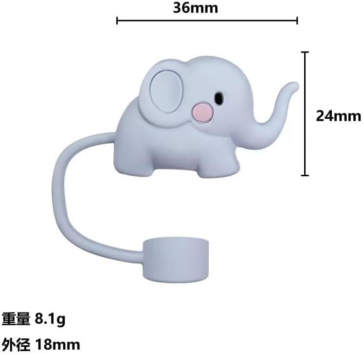 Elephant Silicone Straw Cover Cap for Stanley 40 & 30 Oz Cups