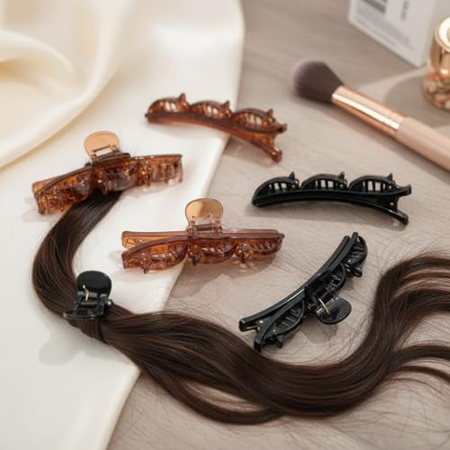 NexusPulse 6Pcs Double Layer Twist Hair Braider & Headband Set