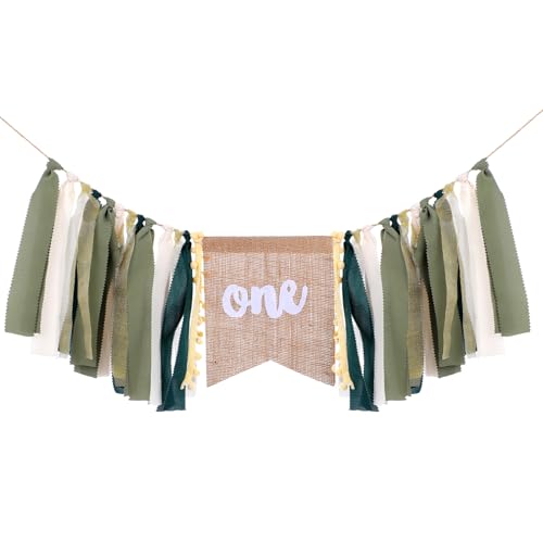 1st Birthday Highchair Banner - Safari Jungle Theme Decoration