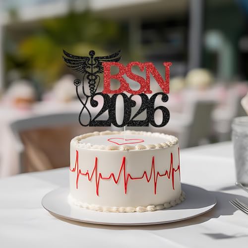 Congrats BSN 2026 Cake Topper - Graduation Party Decoration