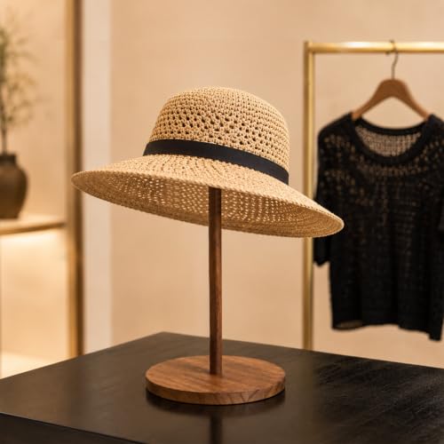 Wooden Hat Display Stand for Hats, Wigs & Accessories - 10x5.7 Inch