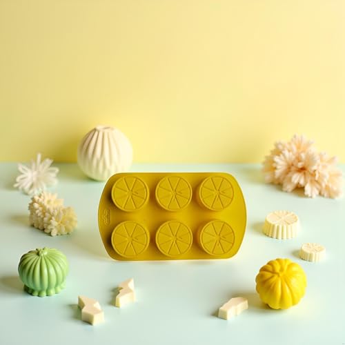 3D Lemon Silicone Mold for Baking and Candy Making - Yellow Fruit Shape