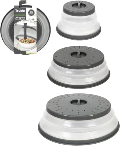 Tovolo Silicone Microwave Splatter Covers - 3-Pack, Collapsible & BPA-Free