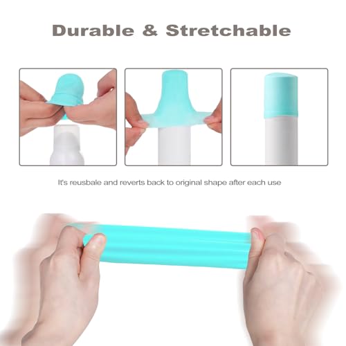 BLHLA 9 Pack Silicone Bottle Covers Leak Proof Travel Toiletries