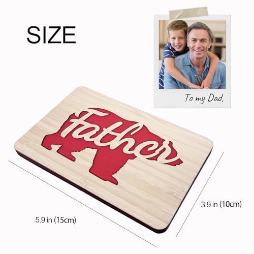 Handmade Wooden Father's Day Card with Display Stand