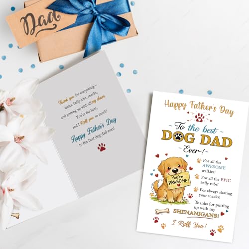Funny Father's Day Card for Dog Dad - 'I Ruff You' Design