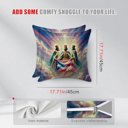 HOMETITUTE Three Kings Throw Pillow Covers 18x18 Set of 2