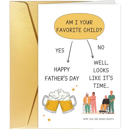 Funny Father's Day Card - Favorite Child Joke for Dad & Grandpa