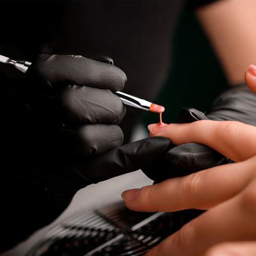 Double Ended Nail Builder Gel Brush Set 2Pcs - French Tip & Liner