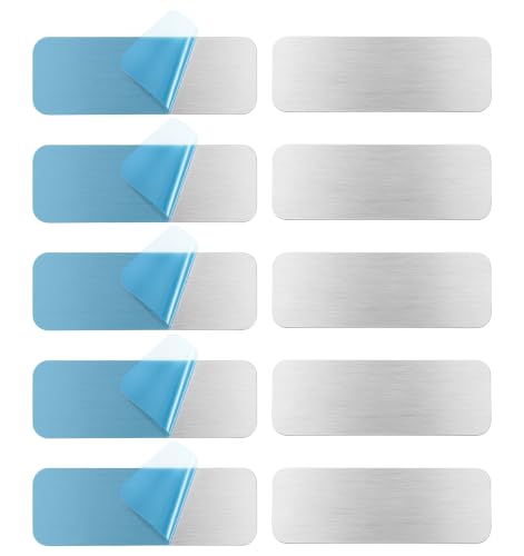 10 Pack Magnetic Mounting Plates for Under-Cabinet Lights - Silver
