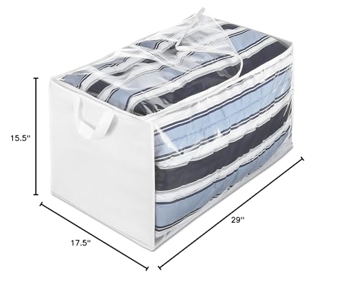 Whitmor Extra Large 34-Gallon Zippered Storage Bag - White