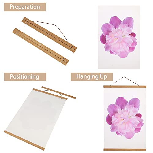 Aynoo Magnetic Poster Hanger Frame - Teak, 8x10 & 8x12 Sizes