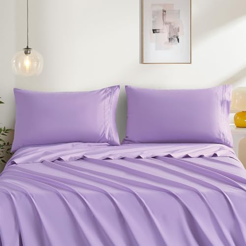 NookZuzu Light Purple Pillow Covers, 2-Pack Standard Size 20x26 Microfiber