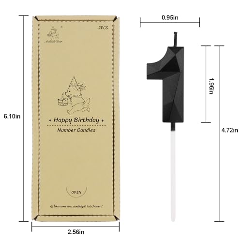 3D Number 13 Birthday Candles - Diamond Shape Cake Toppers