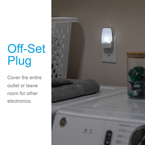 GE LED Plug-In Night Light, Dusk-to-Dawn Sensor, 5000K Daylight, 2-Pack