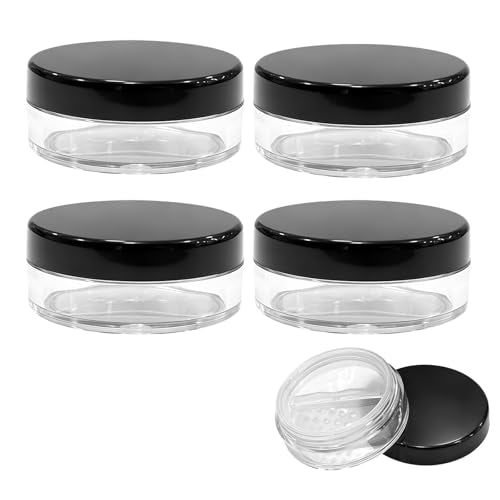Chedin 4 Pcs Refillable Loose Powder Containers 10ml Travel Size