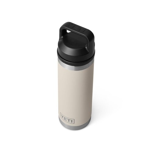 YETI Rambler 18 oz Bottle, Leakproof, Vacuum Insulated, Stainless Steel with Chug Cap, Cape Taupe