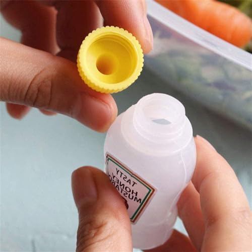 4 Pack Mini Ketchup Squeeze Bottles - 25ml Refillable Condiment Containers