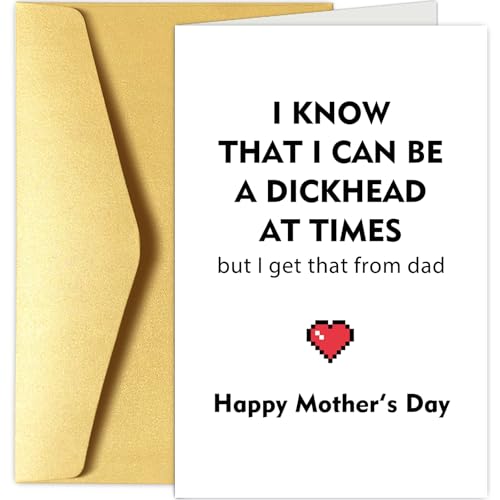 Funny Snarky Mother's Day Card for Mom from Son or Daughter