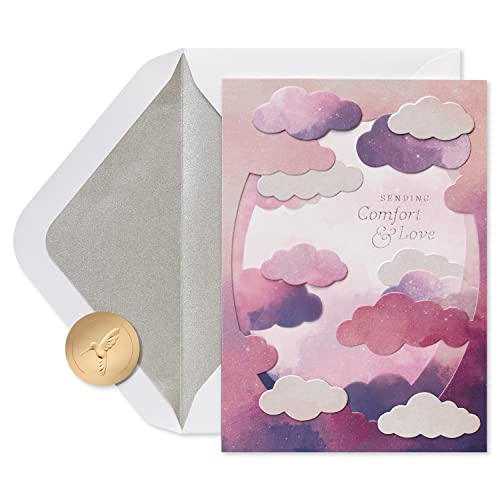 Papyrus Sympathy Card - Sending Comfort & Love with Foil Accents