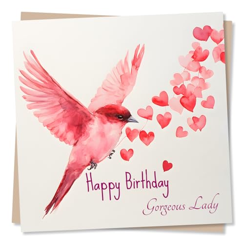 Watercolour Birthday Card for Women - Heartfelt Design for Friends & Family