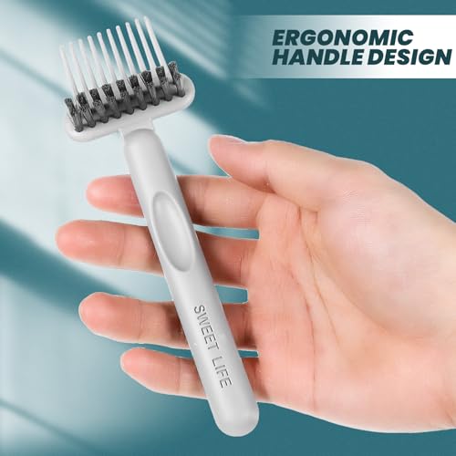 Tucnoeu 2-in-1 Hairbrush Cleaner Tool - Portable Comb Cleaning Brush