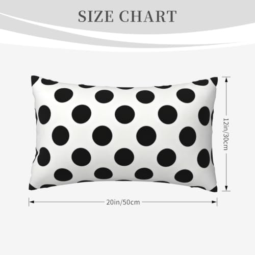Polka Dot Throw Pillow Covers 12x20 Inch Set of 2, Modern Farmhouse Decor