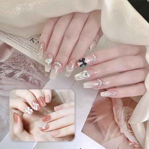 3D Butterfly Bow-Knot Nail Rhinestones Set Colorful Crystal Charms