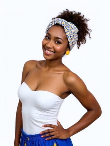 Bomeirc Boho Paisley Stretch Headband Knotted Hair Band for Women
