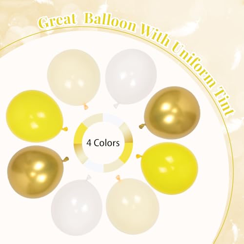 Yellow Bee Balloon Arch Kit with Gold Confetti - 41pcs Balloons