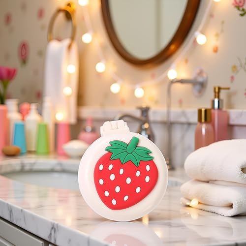 Mozff Travel Folding Hair Brush with Mini Mirror and Massage Bristles