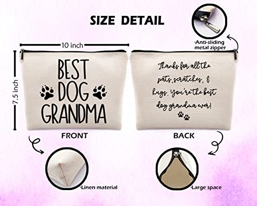Best Grandma Makeup Bag Linen Cosmetic Case Travel Toiletry Organizer